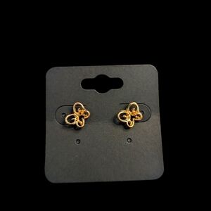 1/4 inch Filigree Style Butterfly Earrings